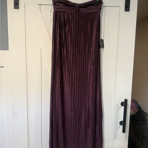 Elegant Purple Pleated Dress